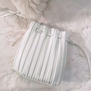 ZARA White Bucket Bag